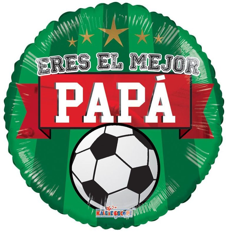 18"Eres El Mejor Papa Futbol Foil Balloon (P23) | Buy 5 Or More Save 20%