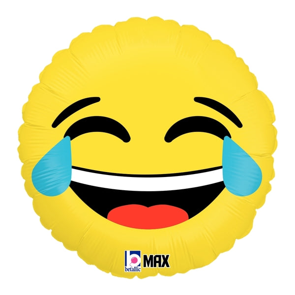 18" Betallic Emoji LOL Foil Balloon | Buy 5 Or More Save 20%