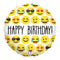 18" Emoji Birthday Foil Balloon | Buy 5 Or More Save 20%