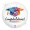 Globo de lámina holográfica de felicitación de grado pictórico de 18" (P24) | Compre 5 o más y ahorre un 20 %