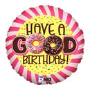 18" Donut Birthday Foil Balloon | Buy 5 Or More Save 20%