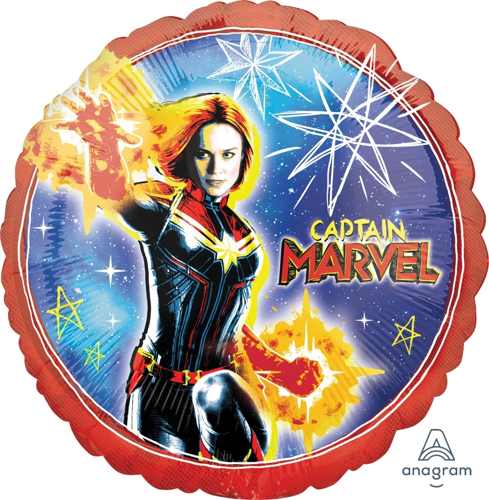 18" Captain Marvel Foil Balloon | Buy 5 Or More Save 20%