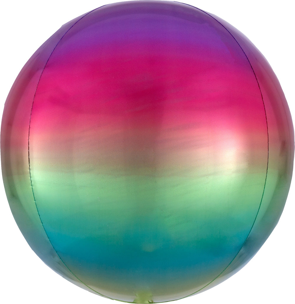 16" Ombre Rainbow Orbz Balloon | 1 Count