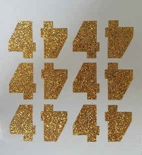 1.5" Metallic Number Single Sheets