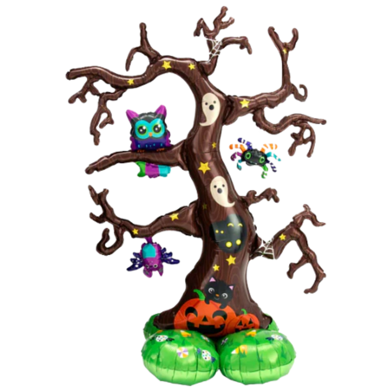 62" Creepy Tree Airloonz Foil Balloon (P14) | Stands Over 5 Feet Tall - No Helium Required!