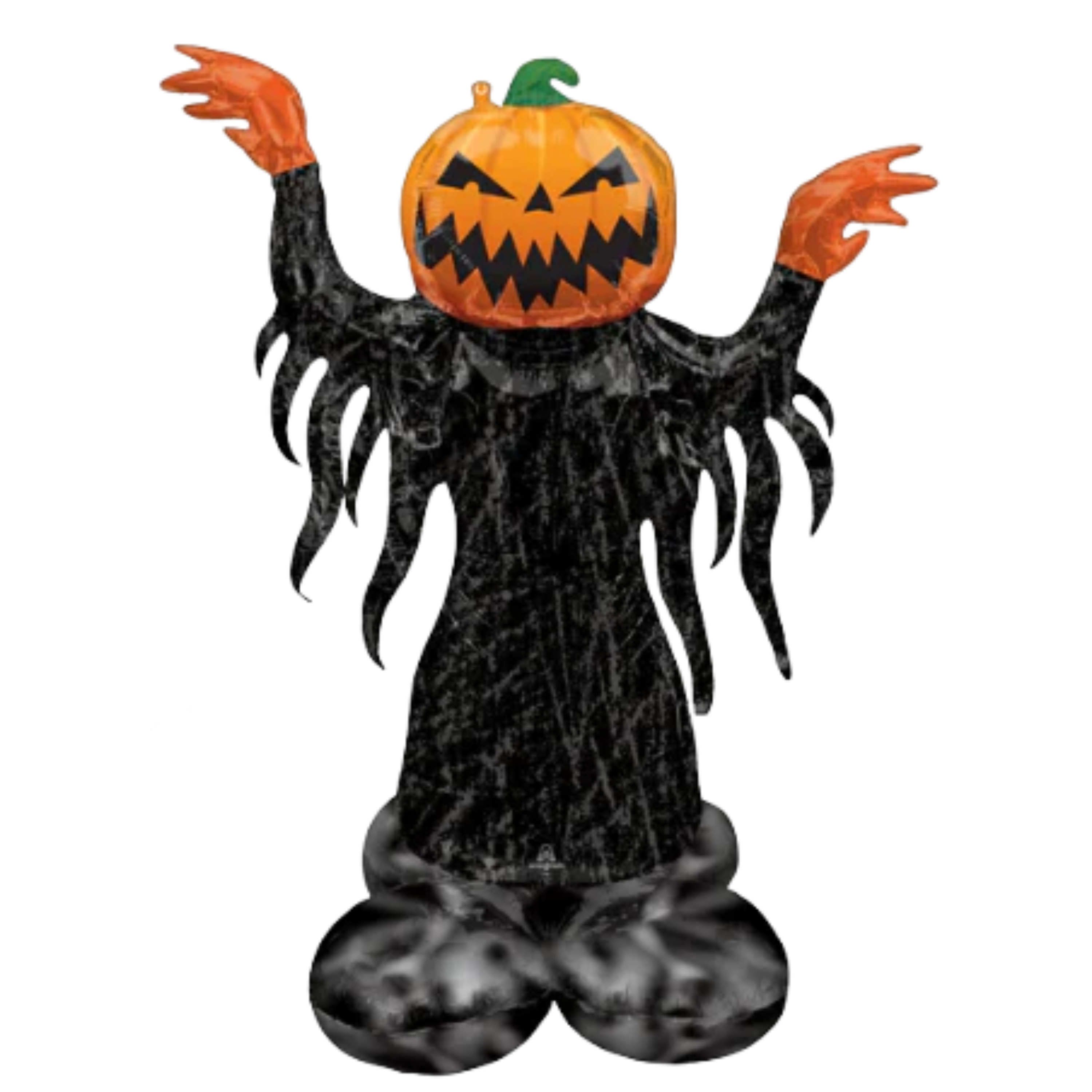 53" Pumpkin Ghost Airloonz Foil Balloon | Stands Over 4 Feet Tall - No Helium Required!