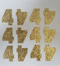 1.5" Metallic Number Single Sheets