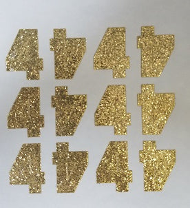 1.5" Metallic Number Single Sheets