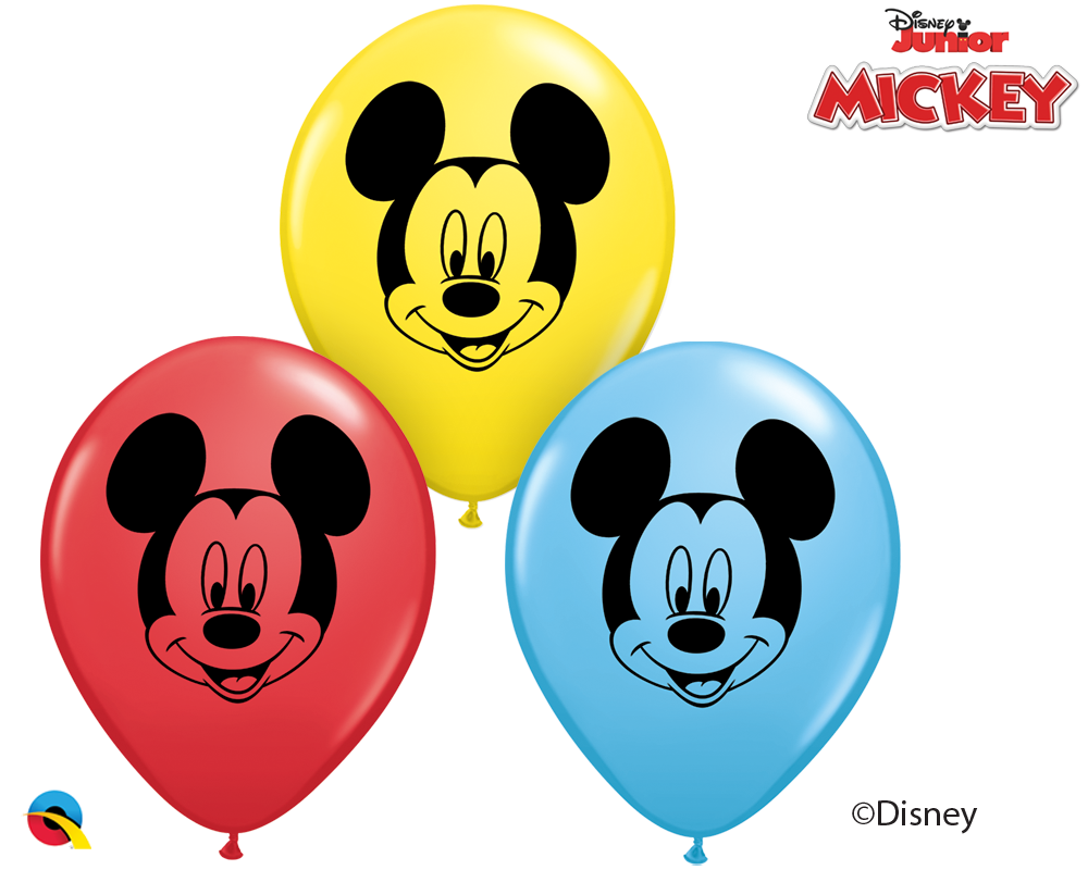 Globos de látex con cara de Mickey Mouse de Disney de 5.0 in
