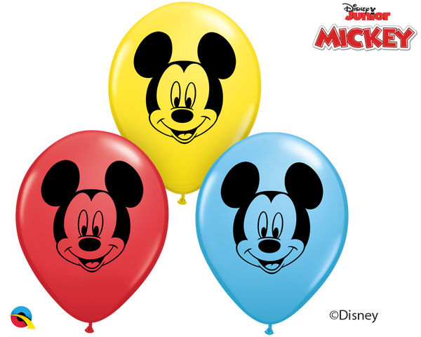 Globos de látex con cara de Mickey Mouse de Disney de 5.0 in