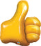 Globos de aluminio de 35" con el pulgar hacia arriba (D)
