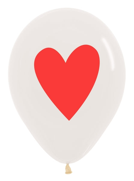 11" Heart of Red Sempertex Latex Balloon | 50 Count - Dropship (Shipped By Betallic)