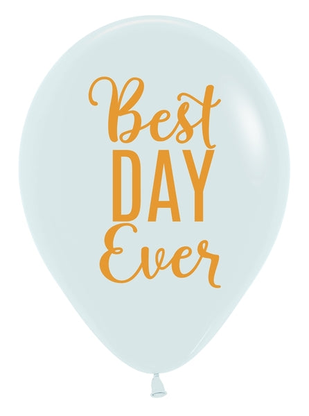 11" Sempertex Best Day Ever Latex Balloons | 50 Count - Dropship (Shipped By Betallic)