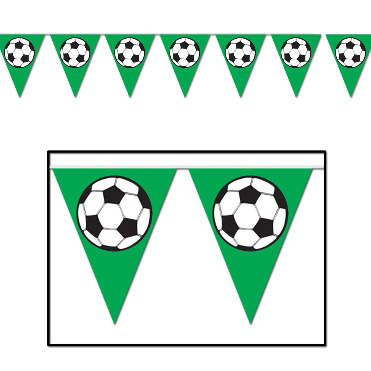 Soccer Ball Pennant Banner