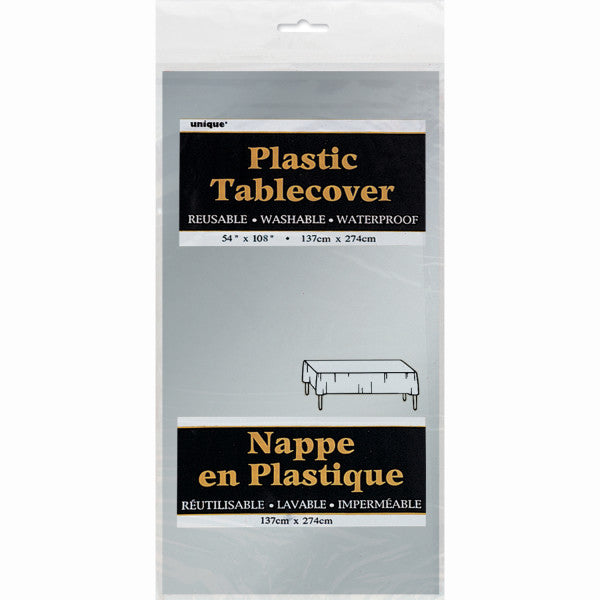 Solid Plastic Rectangular Table Covers | 1 Count