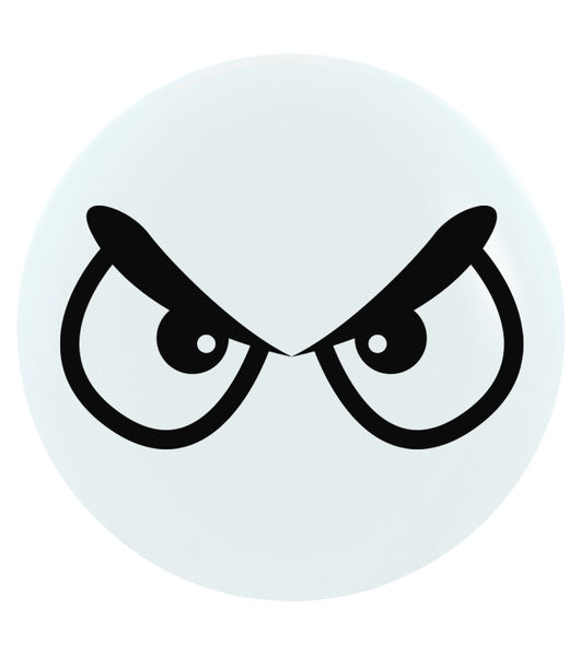 Impresión superior de ojos enojados de 5"