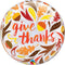 22" Give Thanks Qualatex Bubble Balloon (WSL) | Clearance - While Supplies Last!