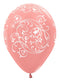 5" | 11" Sempertex Rose Gold Filigree Latex Balloons | Dropship (Shipped By Betallic)