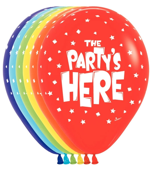 11" The Party's Here Sempertex Latex Balloons | Dropship (Shipped By Betallic)