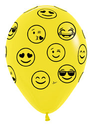 11" Emoji Sempertex Latex Balloons | 50 Count- Dropship (Shipped By Betallic)