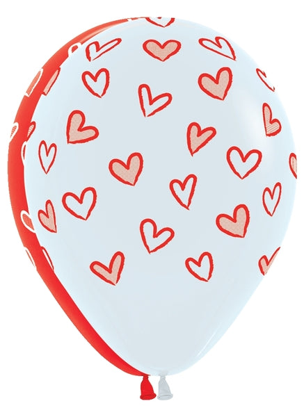 11" Sempertex Forever Hearts Latex Balloons | 50 Count - Dropship (Shipped By Betallic)