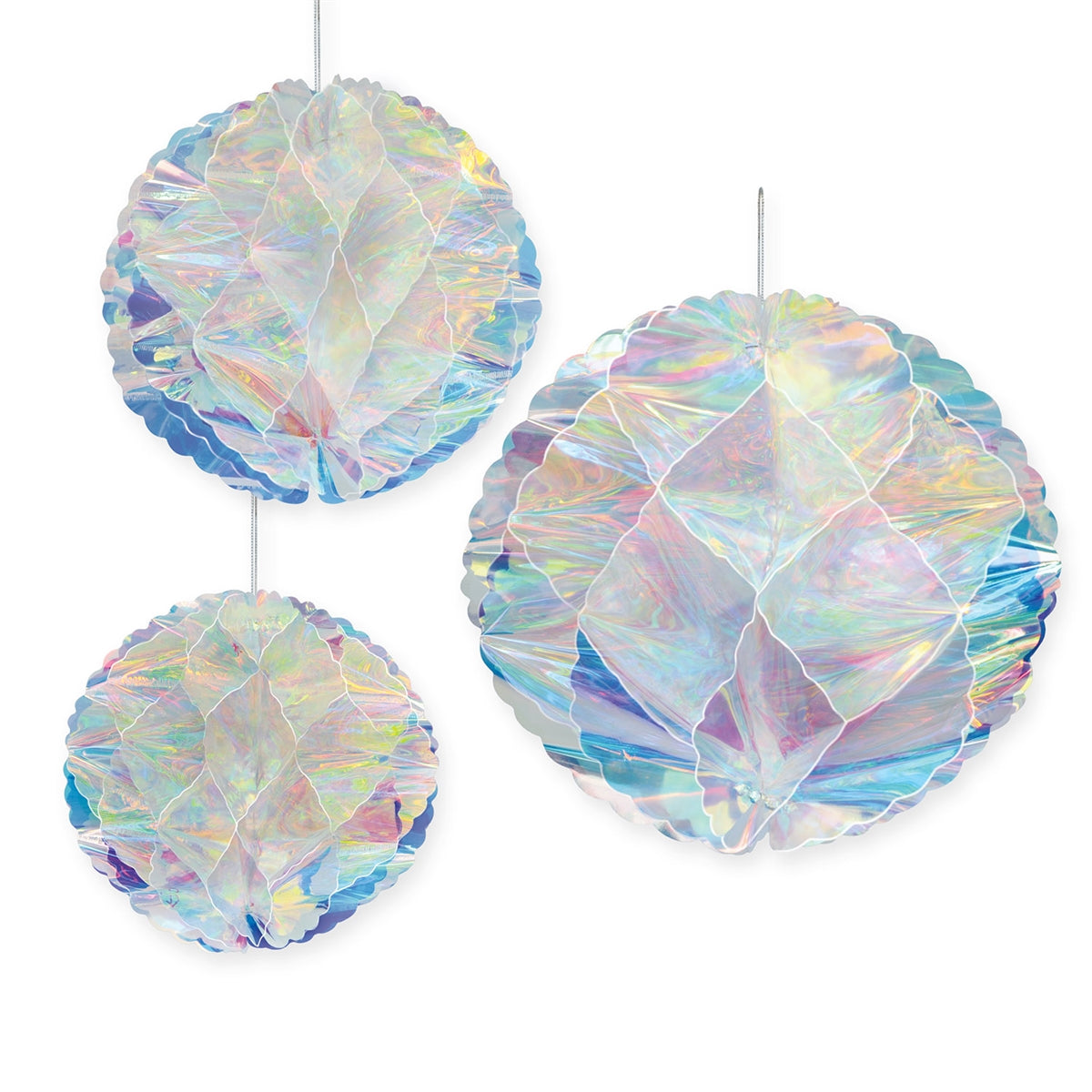 Iridescent Honeycomb Balls Asst.