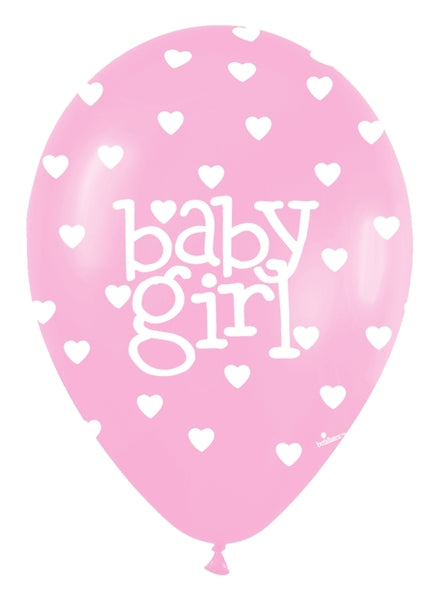 11" Sempertex Pearl Fuchsia Baby Girl Latex Balloons | 50-Count Dropship (Shipped By Betallic)