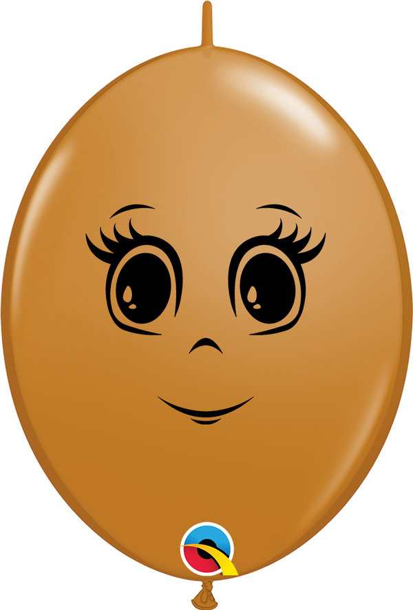 Globos de látex QuickLink® de rostro femenino de 12" (D) | 50 unidades