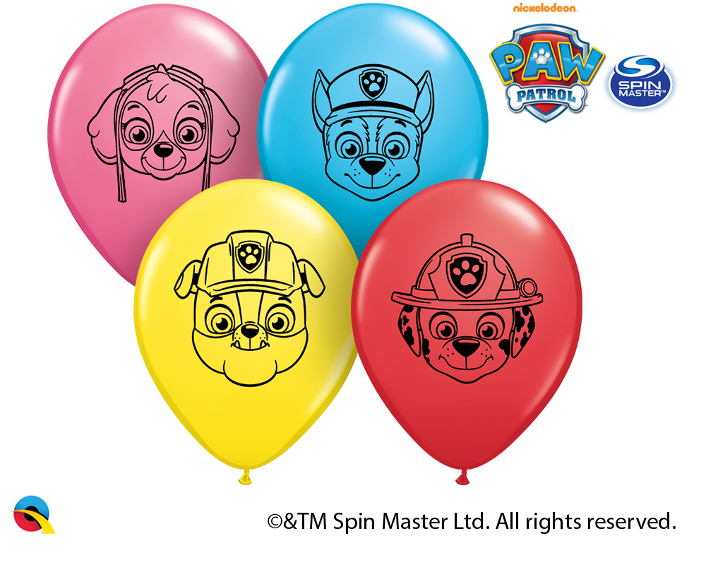5" Paw Patrol Faces Latex Balloons