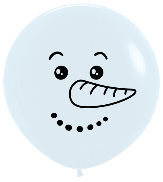 24" Snowman Round Sempertex Latex Balloon | 10 Count