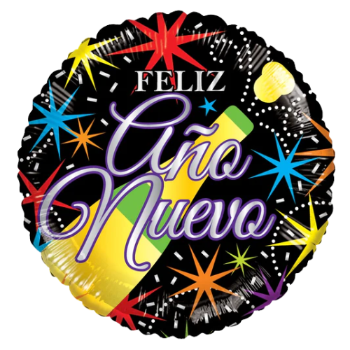 Globo de aluminio Feliz Año Nuevo de 18" (WSL) | Liquidación - ¡Hasta agotar existencias!