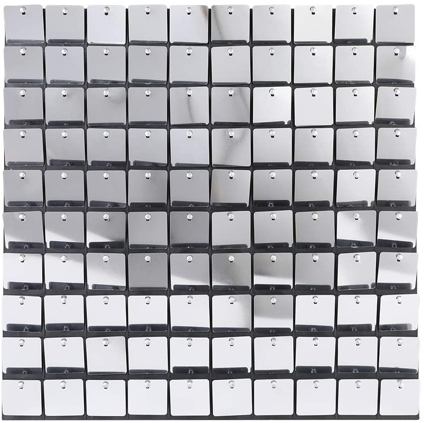 Lentejuela cuadrada - Panel brillante para pared de fondo | 12" x 12"