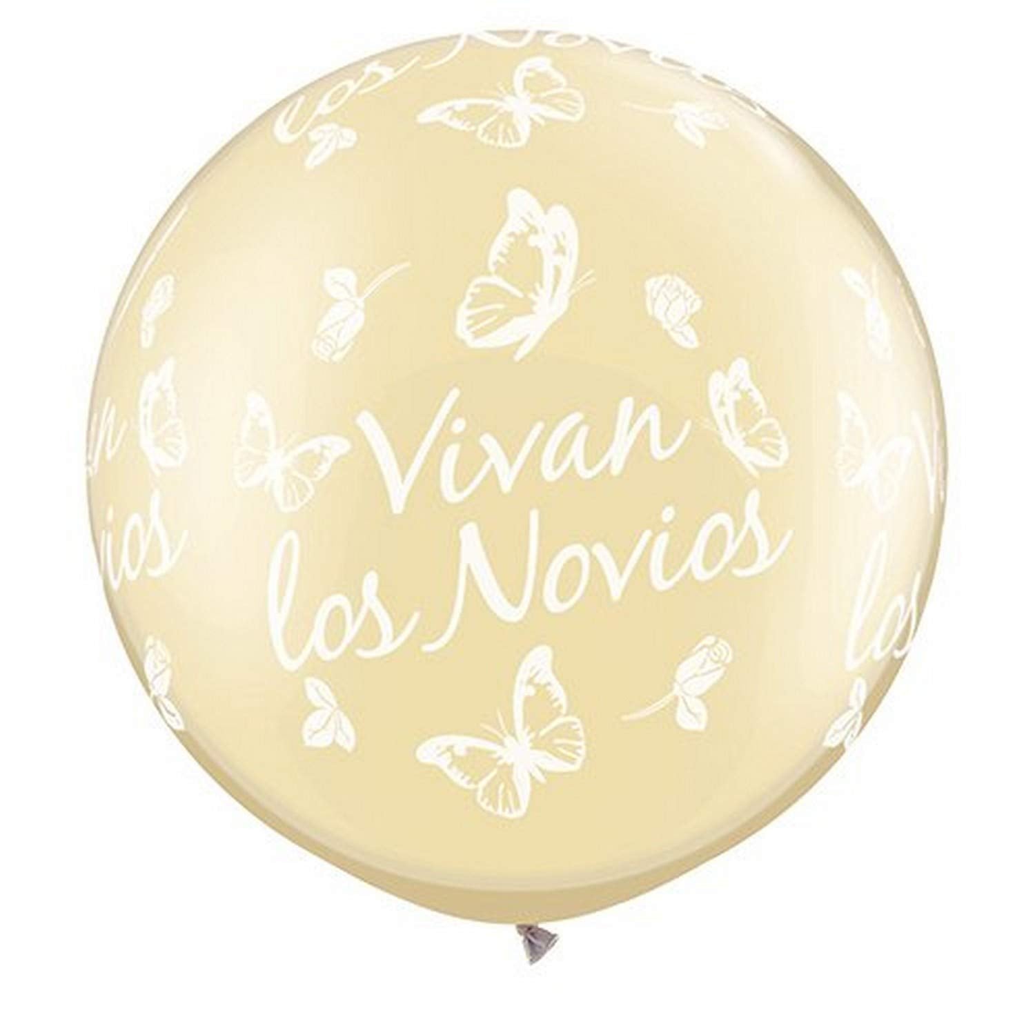 30" Vivan Los Novios Roses & Butterflies Latex Balloon (Discontinued) | 2 Count