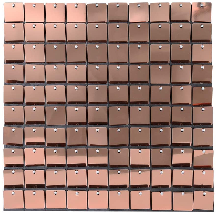 Lentejuela cuadrada - Panel brillante para pared de fondo | 12" x 12"
