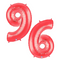 Globo con números de lámina roja de 40" - Megaloons | Números 0-9 