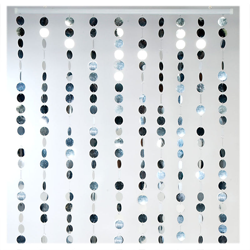 "Spangles" PVC Foil Confetti Circles Curtain Backdrop | 1 Count