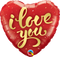 18" I Love You Gold Script Heart Foil Balloon (P6) | Buy 5 Or More Save 20%