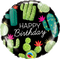 Globo metalizado de cactus de cumpleaños de 18" | Compre 5 o más y ahorre un 20 %