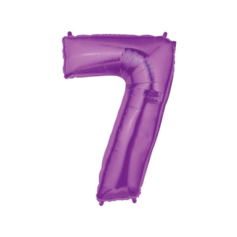 40" Purple Foil Number Balloon - Megaloons | Numbers 0-9