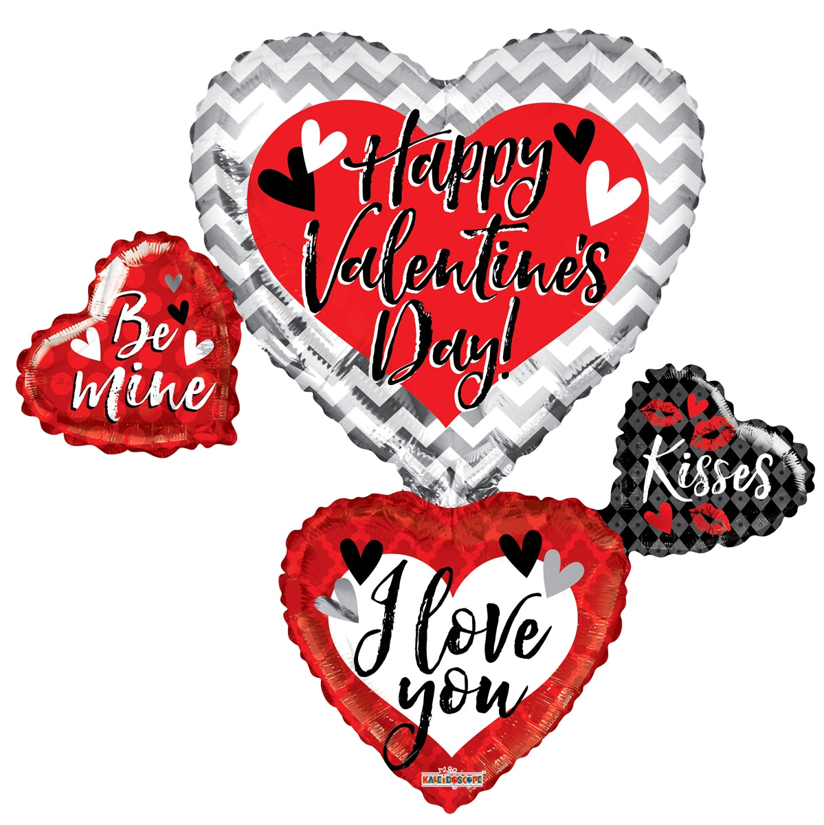 36" Conver Love Many Hearts Shape Foil Balloon (S3R2) | 5 Count
