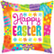 Globo de aluminio cuadrado Happy Easter de 18" | Compre 5 o más y ahorre un 20 %
