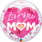 22" Love You M(HEART)M Pink Qualatex Bubble Balloon (P11)