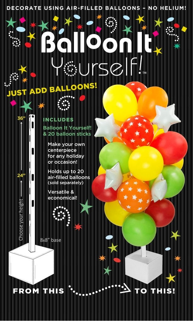 Balloon It Yourself! Air-Fill Centerpiece Kit | Helium Alternative