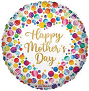17" Happy Mother's Day Watercolor Dots Foil Balloon (P6) | Buy 5 Or More Save 20%