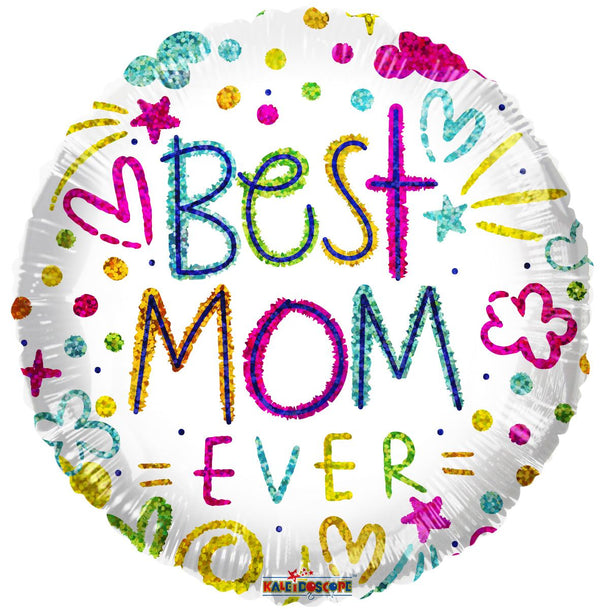 Globo de aluminio hecho a mano Best Mom de 18" (P7) | Compra 5 o más y ahorra un 20 %
