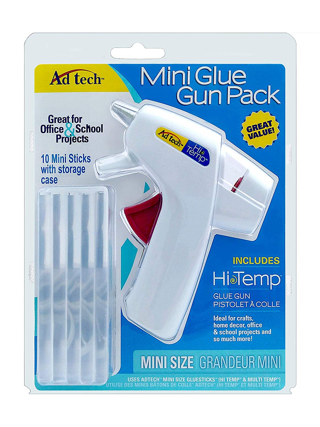 Mini High Temp Glue Gun & 10 Mini Glue Sticks