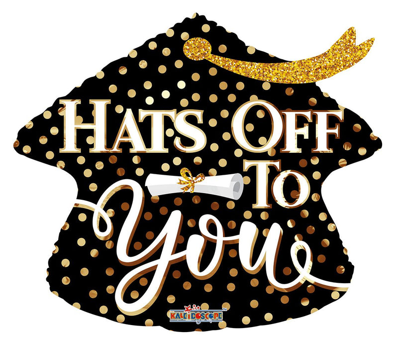 18" Hats Off to You Foil Balloon (P24) | Buy 5 Or More Save 20%