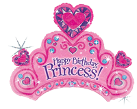 Corona de princesa de feliz cumpleaños de 34"