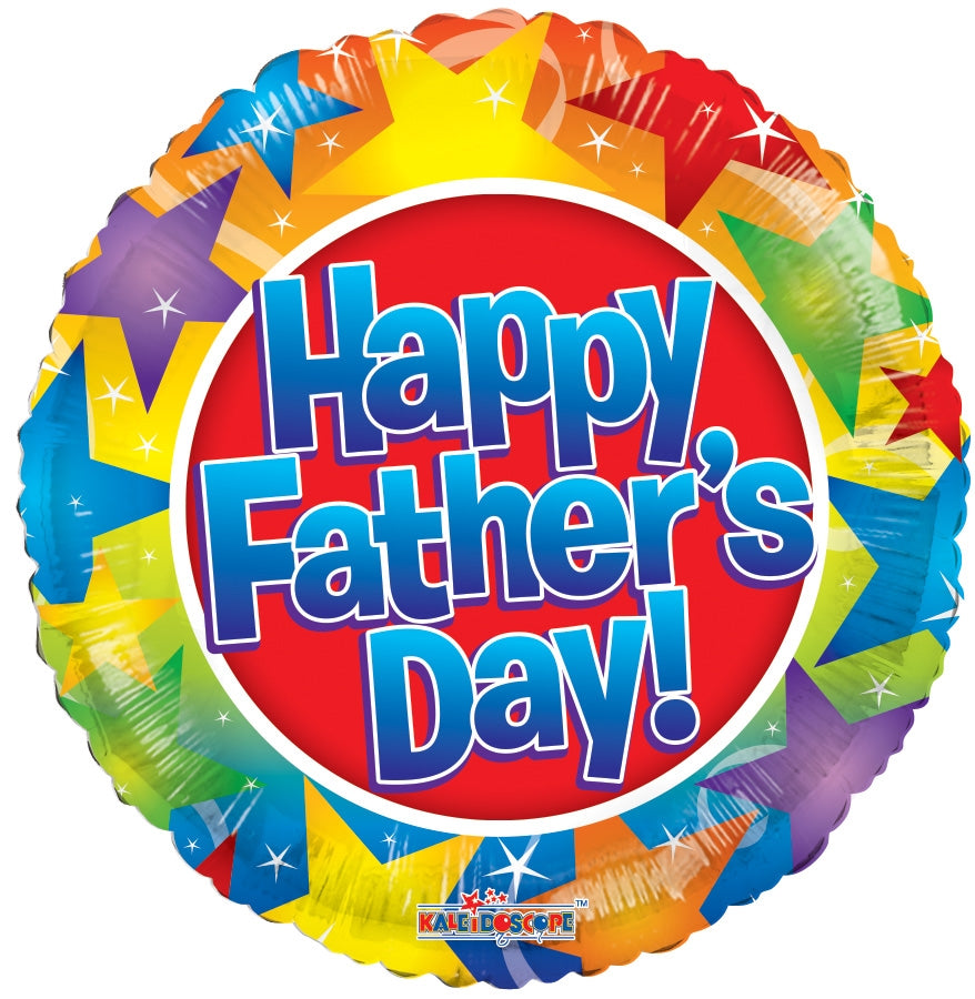 18" Happy Father's Day Stars Foil Balloon (P21) | Buy 5 Or More Save 20%