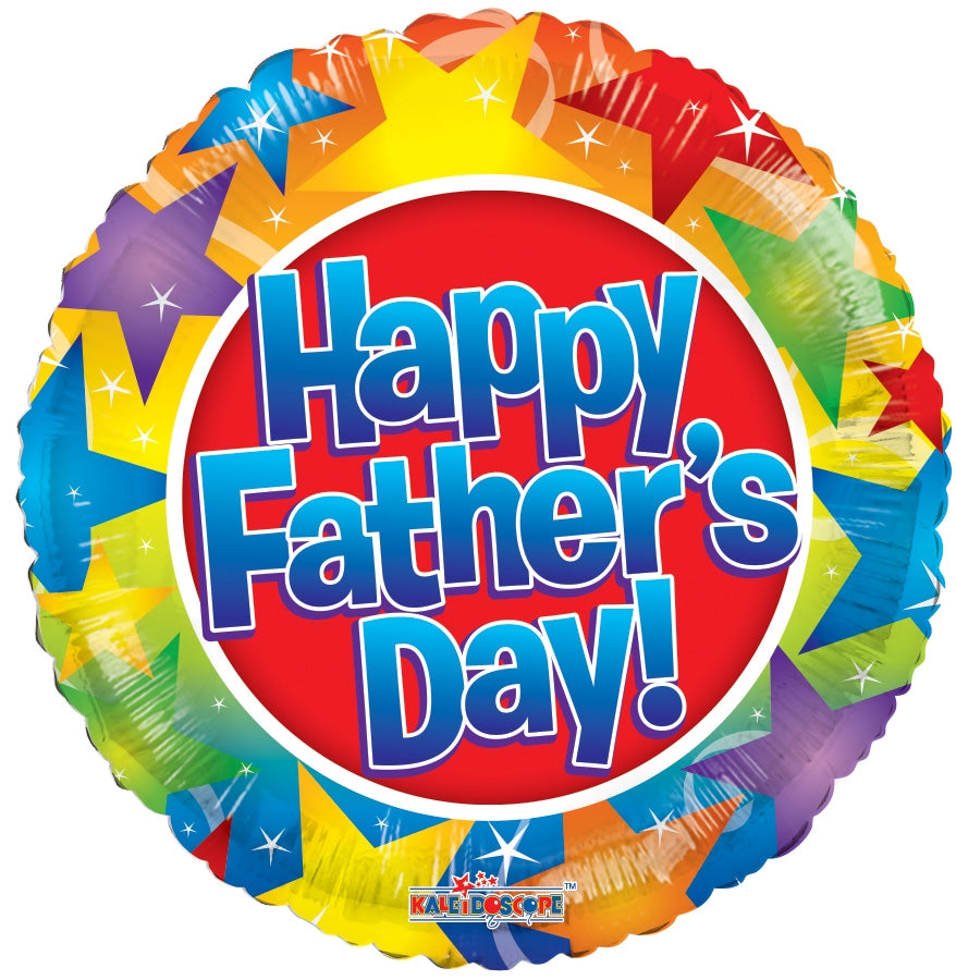 18" Conver Happy Father's Day Stars Foil Balloon (S4R2) | Buy 5 Or More Save 20%